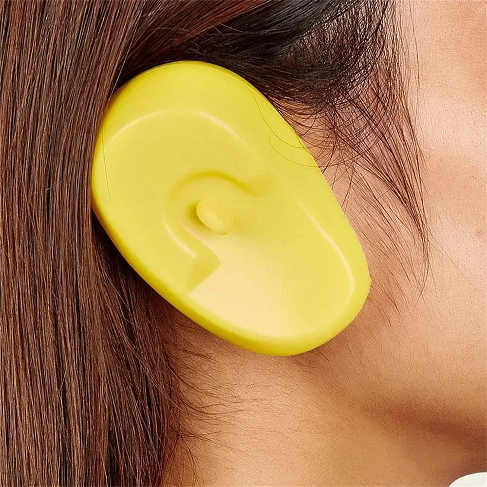 Protect Your Ears 2pcs Silicone Ear Cover Hair Coloring Ear Protector Waterproof Shower Ear Shield Salon Styling Accessories