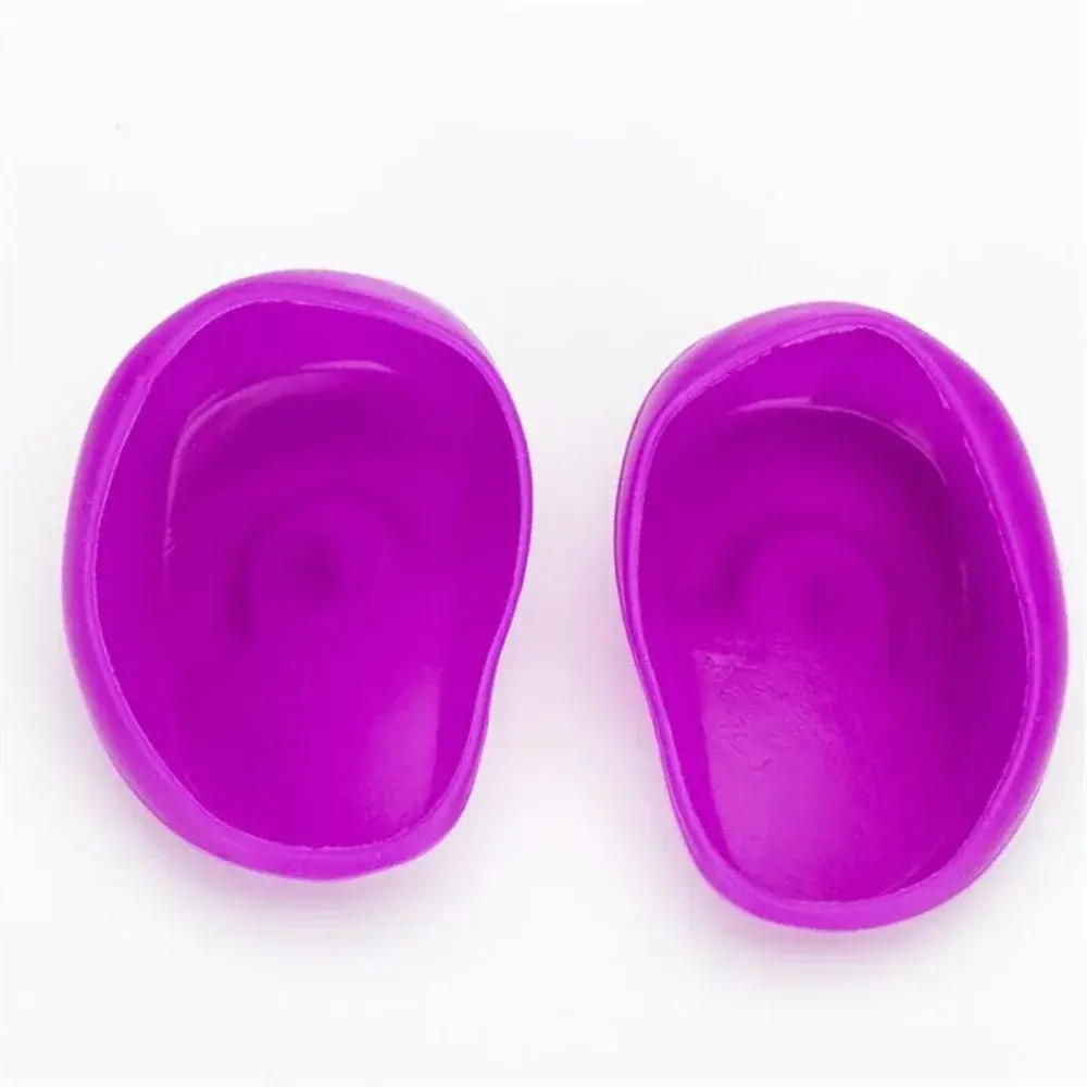 Protect Your Ears 2pcs Silicone Ear Cover Hair Coloring Ear Protector Waterproof Shower Ear Shield Salon Styling Accessories