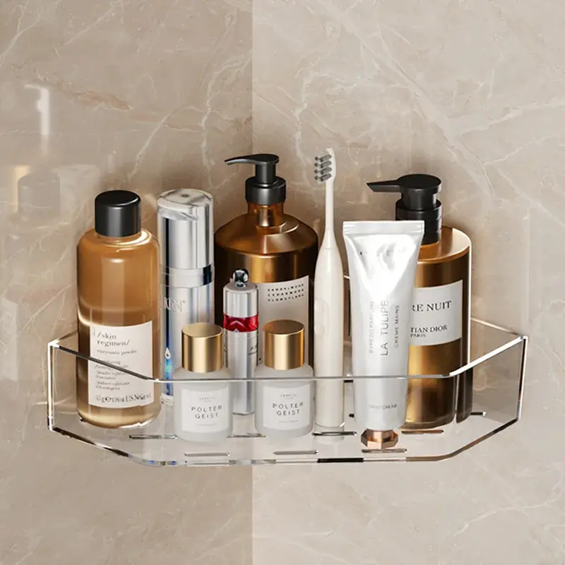 New No need to drill a bathroom shelf Shampoo Holder Shower Caddy Storage Shelf Towel Holder Shelves For Bathroom Corner rack