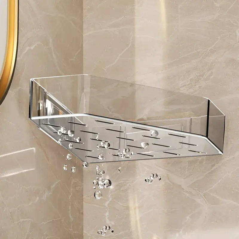 New No need to drill a bathroom shelf Shampoo Holder Shower Caddy Storage Shelf Towel Holder Shelves For Bathroom Corner rack