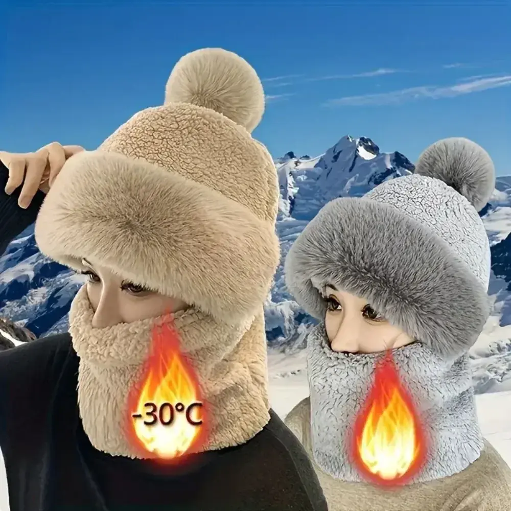 New Warm Winter Women Balaclava Cold Weather Windproof Ski Visor Thermal Face Mask Neck Warmer Scarf Helmet Hood Cycling Neck