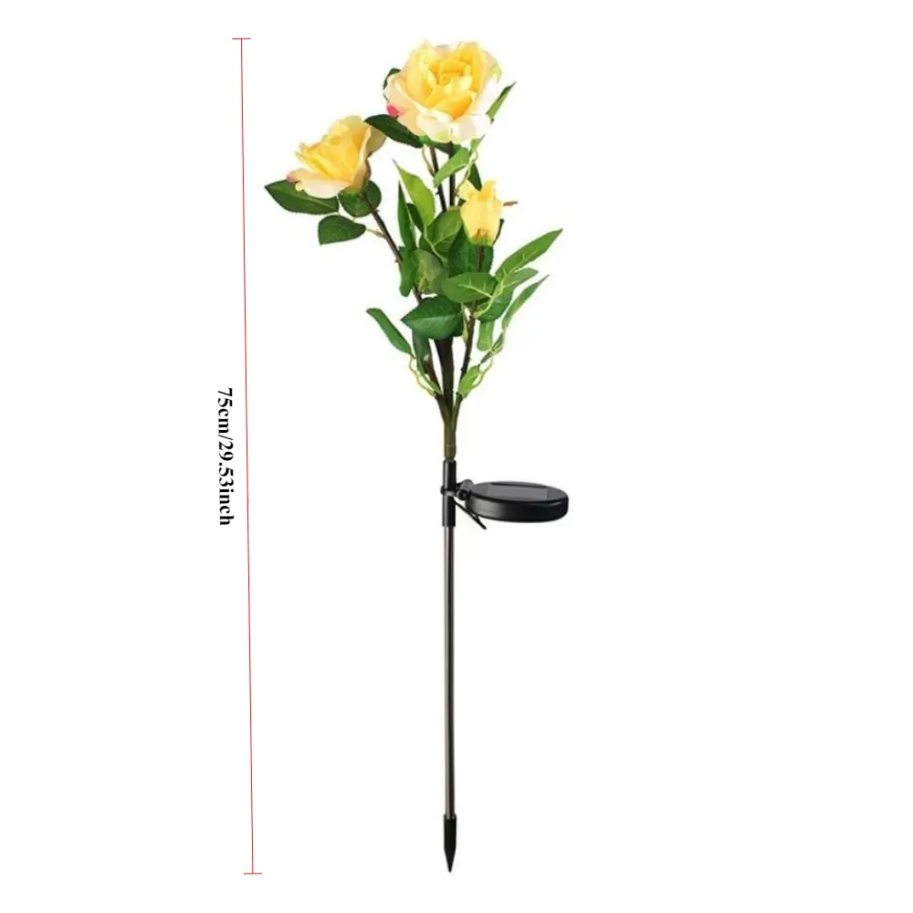 Good-looking Rose Solar Light Rose Charm Light Colors Used for Decorative Atmosphere Lights in Courtyards Lawn Gardens