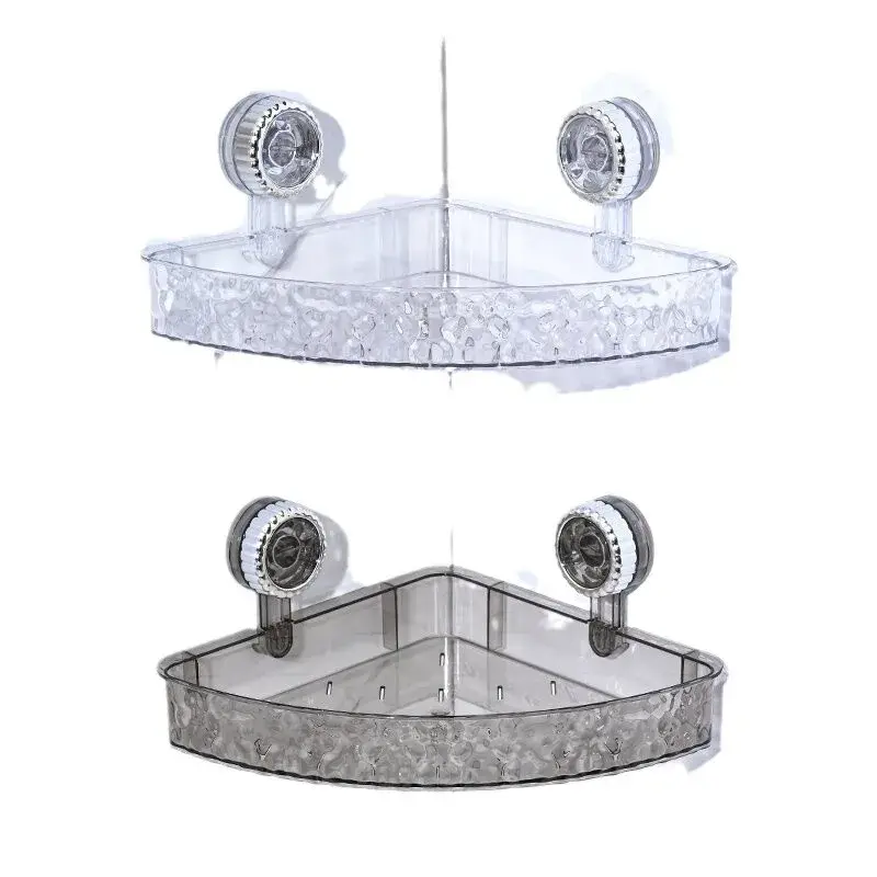 New Non perforated suction cup bathroom triangle storage rack wall mounted toilet vanity corner storage rack Towel Holder
