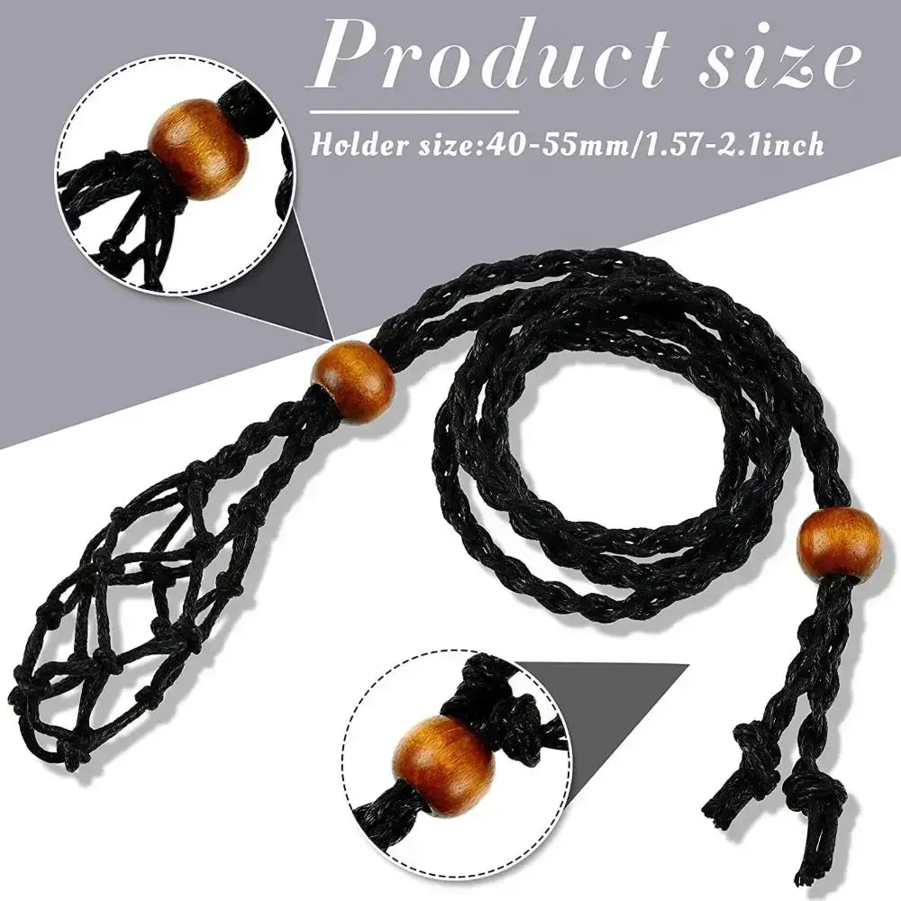 DIY Braided Necklace Cord Length Adjustable Braided Necklace Cord Hand-woven Wax Rope Crystal Necklace Holder Bracelet
