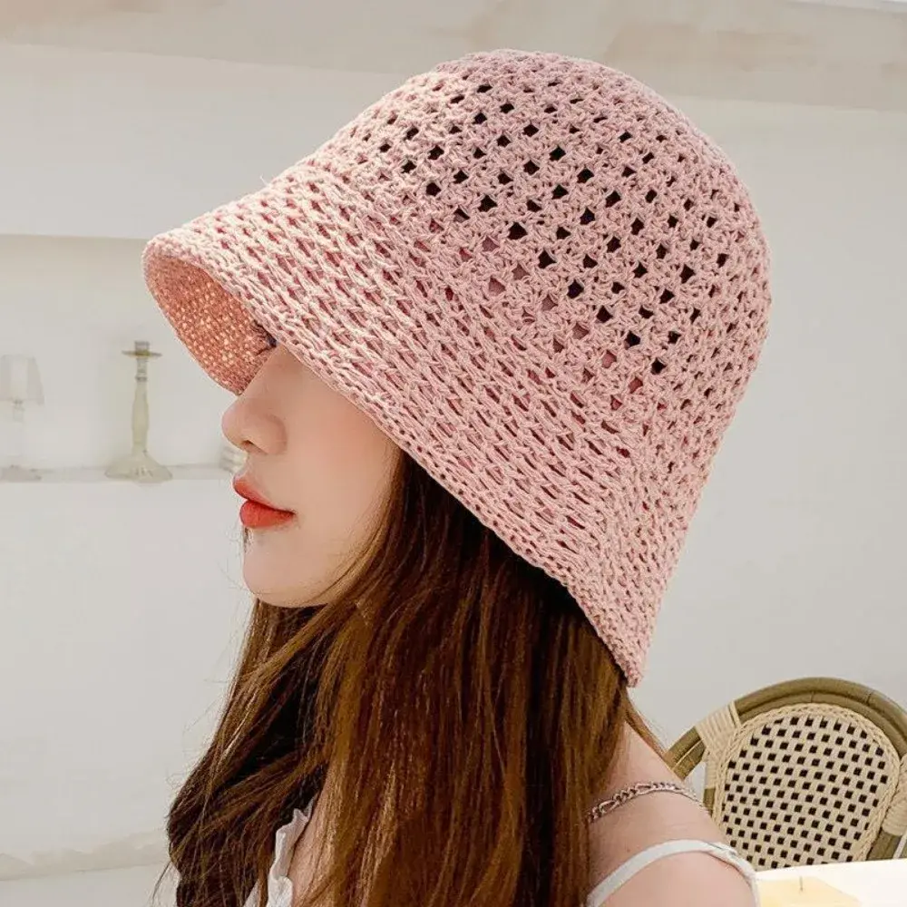 Outdoor Womens UV Protection Sun Hat Breathable Mesh Lightweight Bucket Fisherman Hat for Camping Cycling Summer Travel Beach