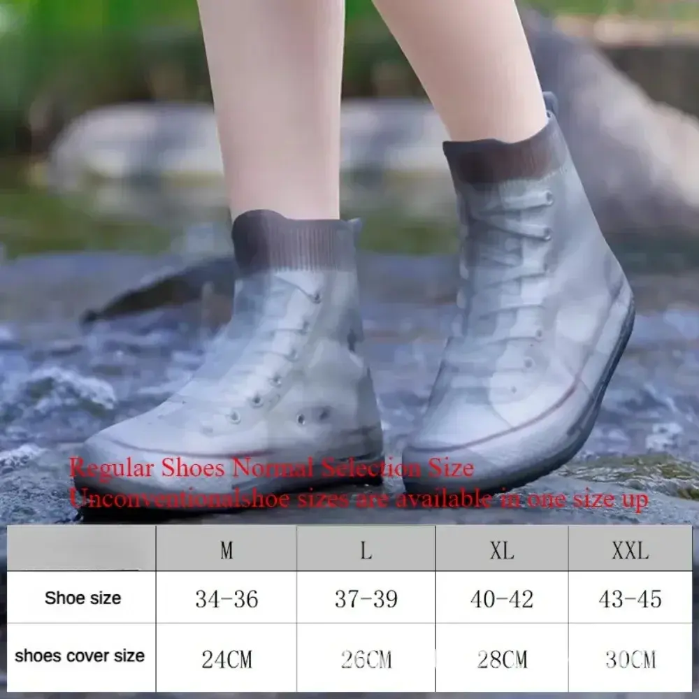 New Waterproof Shoe Covers Silicone Anti-Slip Rain Boot Unisex Sneakers Protector For Outdoor Rainy Day Protectors Shoes Cover