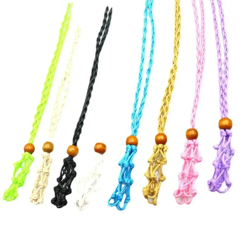 DIY Braided Necklace Cord Length Adjustable Braided Necklace Cord Hand-woven Wax Rope Crystal Necklace Holder Bracelet