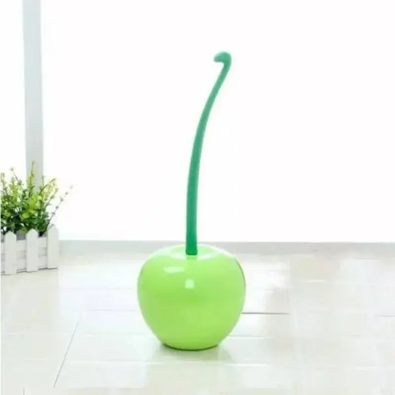 1pc Red Toilet Brush Creative Lovely Cherry Shape Lavatory  Brush Holder Set Bathroom Accessories Toilet Holder