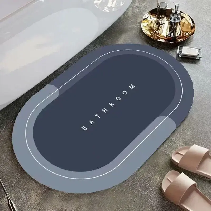New Bathroom Absorbent Bath Mat Coral Velvet Rapid Absorption Soft  Secagem Rápida Antiderrapante Mat Mud Foot Mat Bathroom