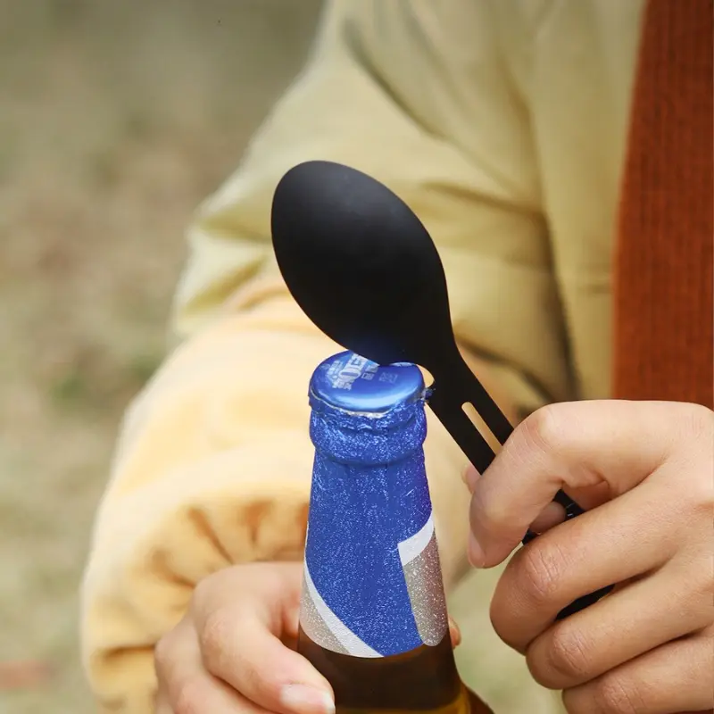 5 in 1 Camping Adventure Outdoor Survival Tools Camping Multi-functional EDC Kit Practical Fork Knife Spoon Bottle/Can Opener