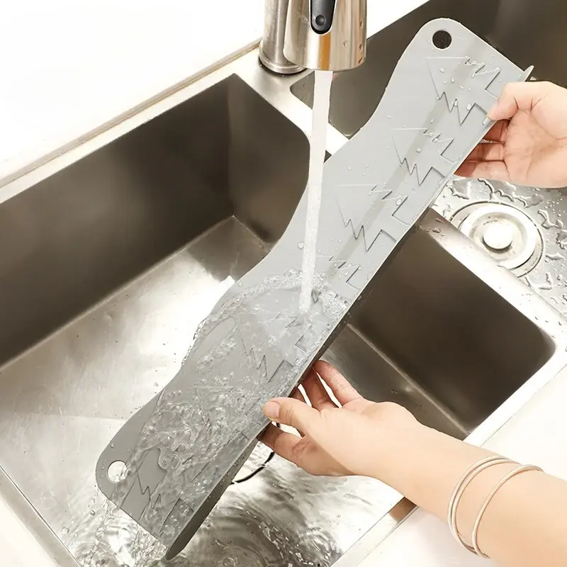 Silicone sink water blocking board suction cup kitchen anti drain and splash baffle bathroom waterproof sealing strip