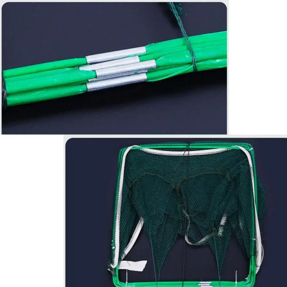 New 6 Holes Mesh for Fishing Net/Tackle/Cage Folding Crayfish Catcher Casting/Fish Network Crab/Crayfish/Shrimp/Smelt/Eels Traps