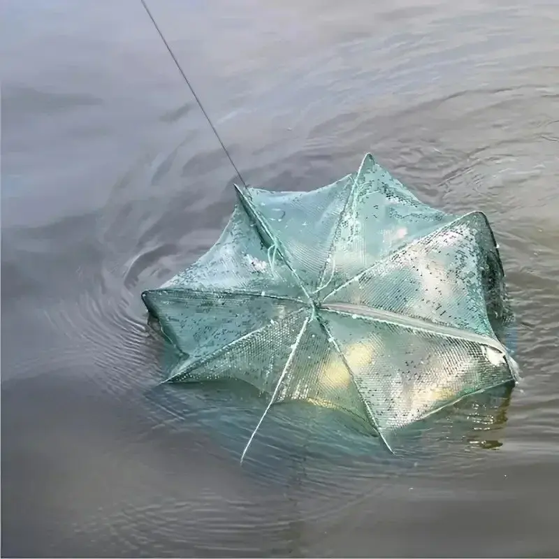 New 6 Holes Mesh for Fishing Net/Tackle/Cage Folding Crayfish Catcher Casting/Fish Network Crab/Crayfish/Shrimp/Smelt/Eels Traps
