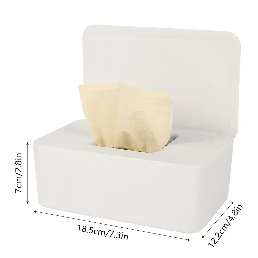 New Easy to use Dustproof Wet Tissue Box with Lid Baby Nappy Wet Storage Holder Dispenser for Home Car Office Paper