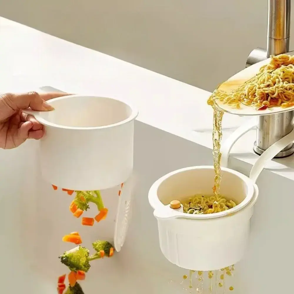 Kitchen Accessories Sink Drain Basket Dishwashing Sponge Hanging Storage Rack Filter Multifunctional Dry and Wet Separation New