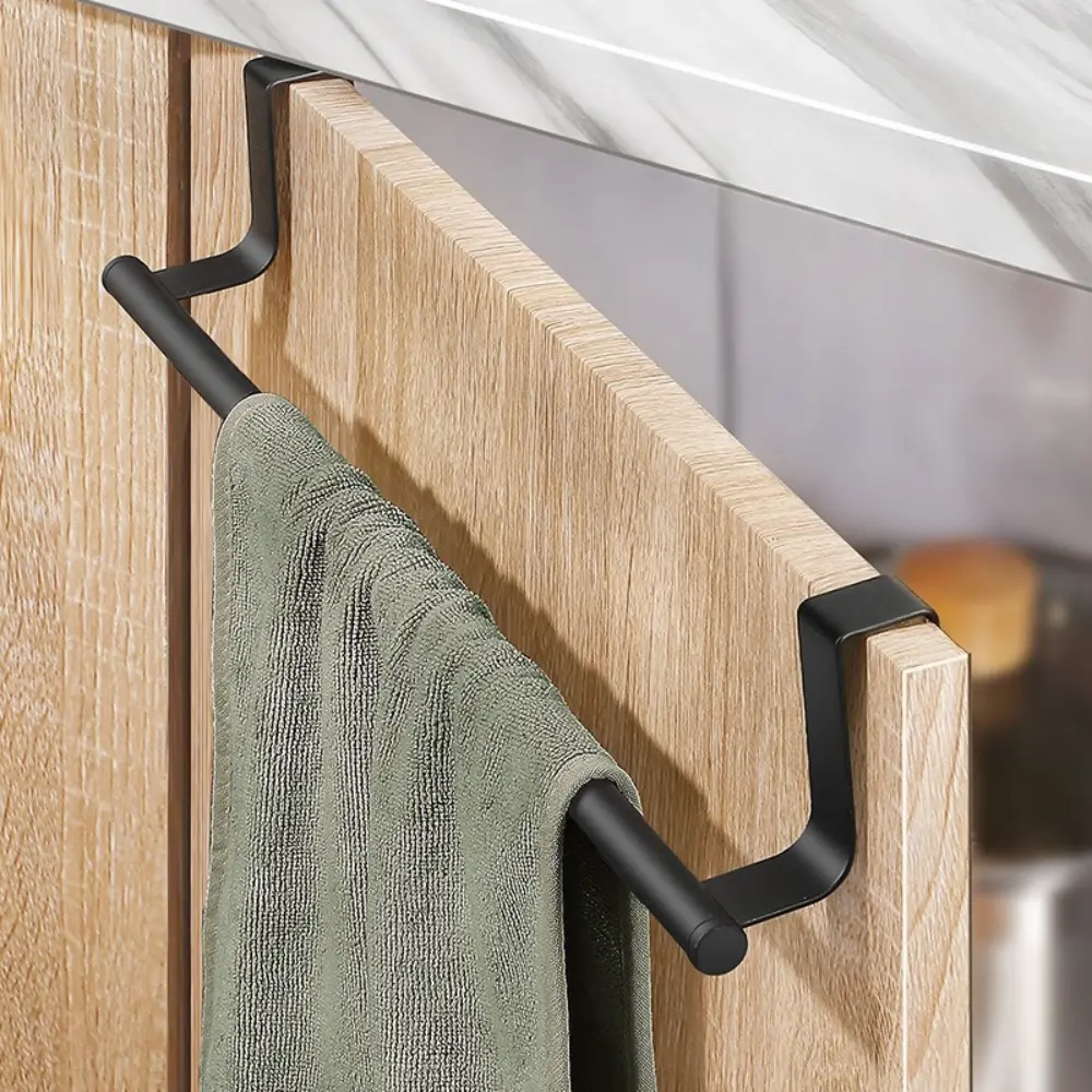 New Non Perforated Bathroom Door Hanging Towel Rack Convenient Shower Corner Towel Rack Above The Cabinet Storage Clothes Rack