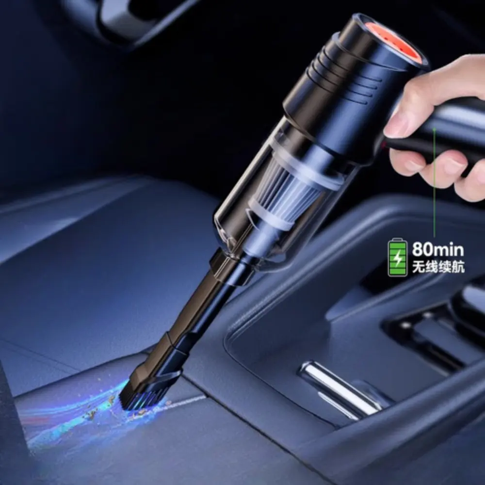 Car mounted vacuum cleaner wireless charging suction and blowing dual-purpose household mini handheld high-power vacuum cleaner