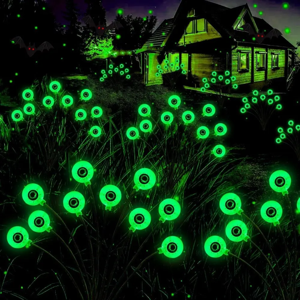 Halloween Ghost Eye Grounded Decorative Light Solar Light String Eye Light Outdoor Courtyard Festival Decoration