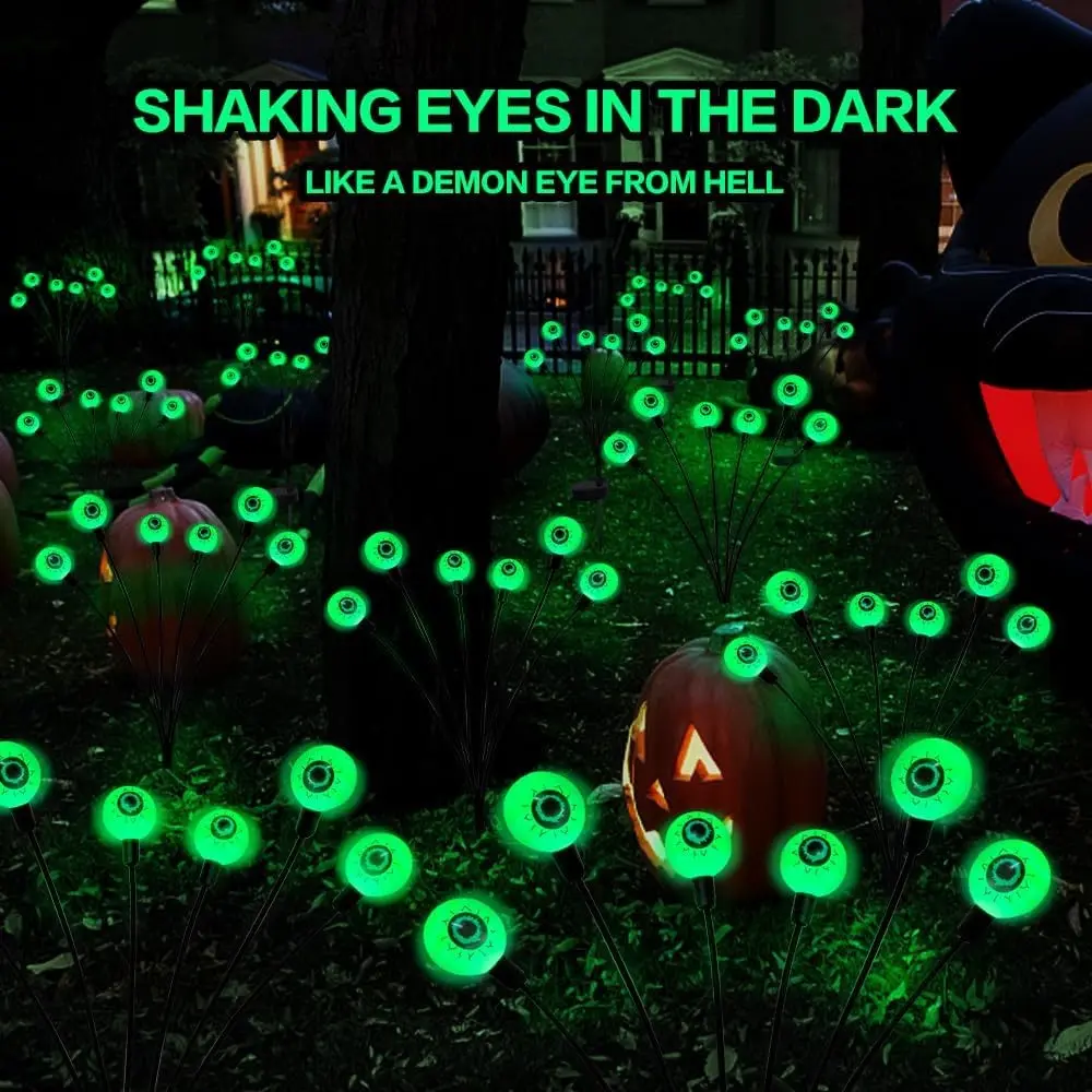 Halloween Ghost Eye Grounded Decorative Light Solar Light String Eye Light Outdoor Courtyard Festival Decoration