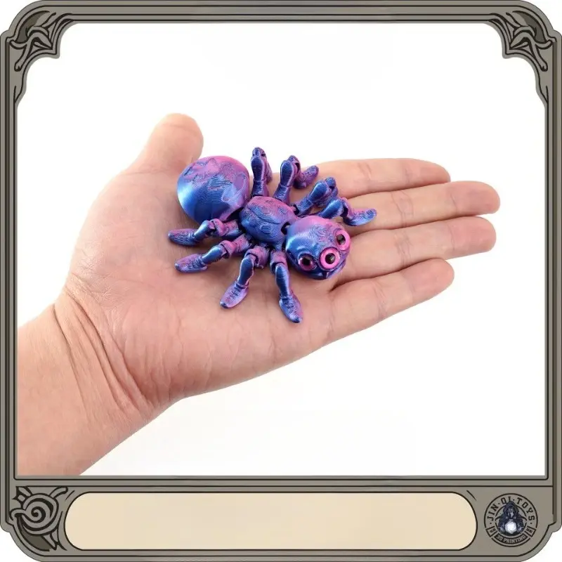 3D Printing Cross-border Hot Selling Multi Eyed Spider Ornament Simulated Animal Desktop Movable and Integrated Joint Crawling