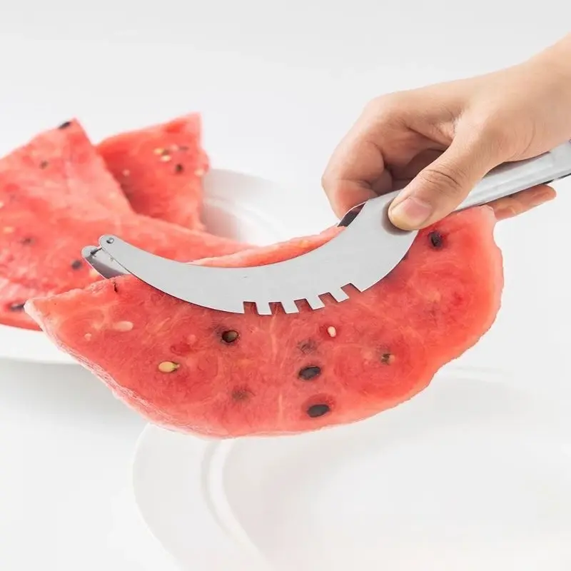 New Stainless Steel Sliced Watermelon Quick Watermelon Cutting Tool Multi Functional Slicer Fruit Slicer Stainless Steel Tool