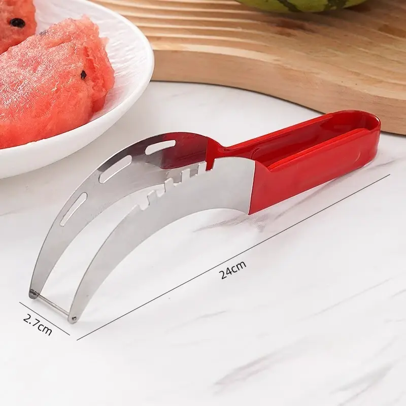 New Stainless Steel Sliced Watermelon Quick Watermelon Cutting Tool Multi Functional Slicer Fruit Slicer Stainless Steel Tool