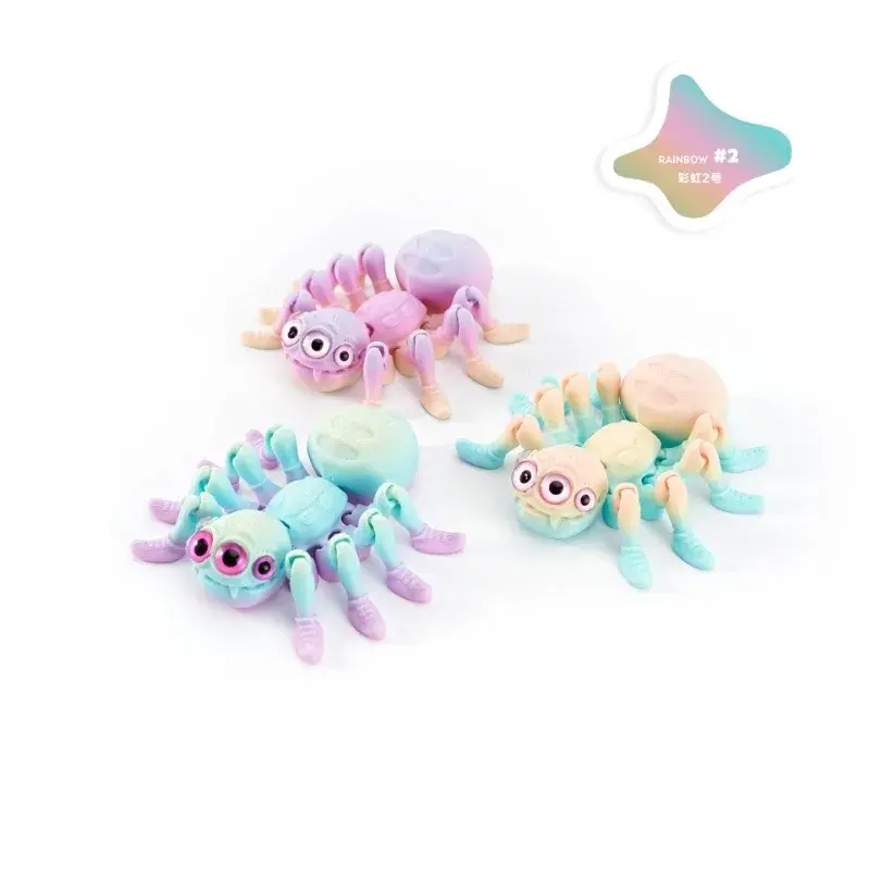 3D Printing Cross-border Hot Selling Multi Eyed Spider Ornament Simulated Animal Desktop Movable and Integrated Joint Crawling