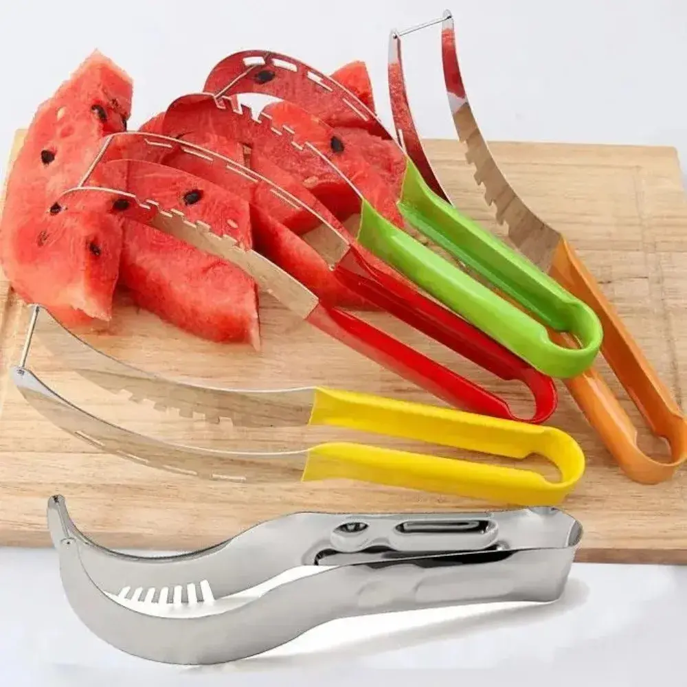 New Stainless Steel Sliced Watermelon Quick Watermelon Cutting Tool Multi Functional Slicer Fruit Slicer Stainless Steel Tool