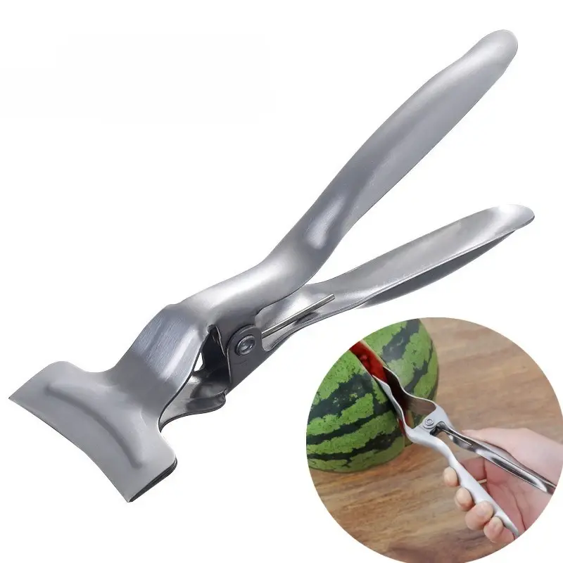 New Stainless Steel Watermelon Scoop Cutter Watermelon Fruit Shop Cutter Durian and Melon Type Opener Kitchen Specific Tool