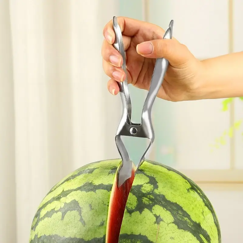 New Stainless Steel Watermelon Scoop Cutter Watermelon Fruit Shop Cutter Durian and Melon Type Opener Kitchen Specific Tool