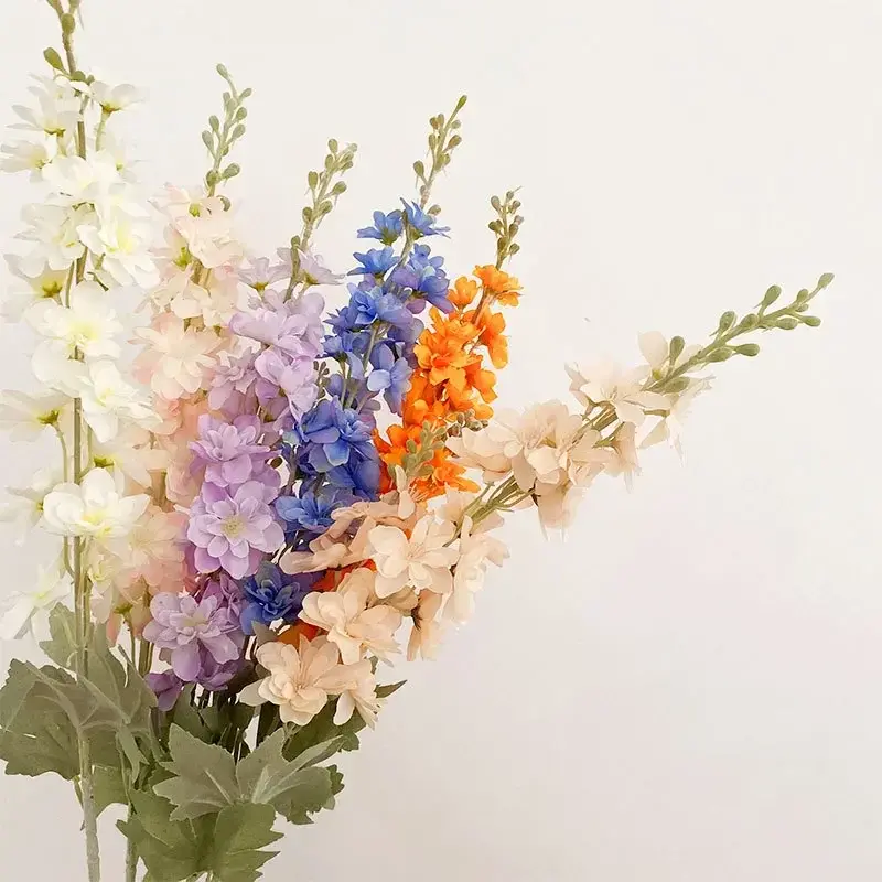New Silk Artificial Flowers Bouquet Realistic Decor for Home Garden Wedding Party Table Center DIY Vase Ornaments