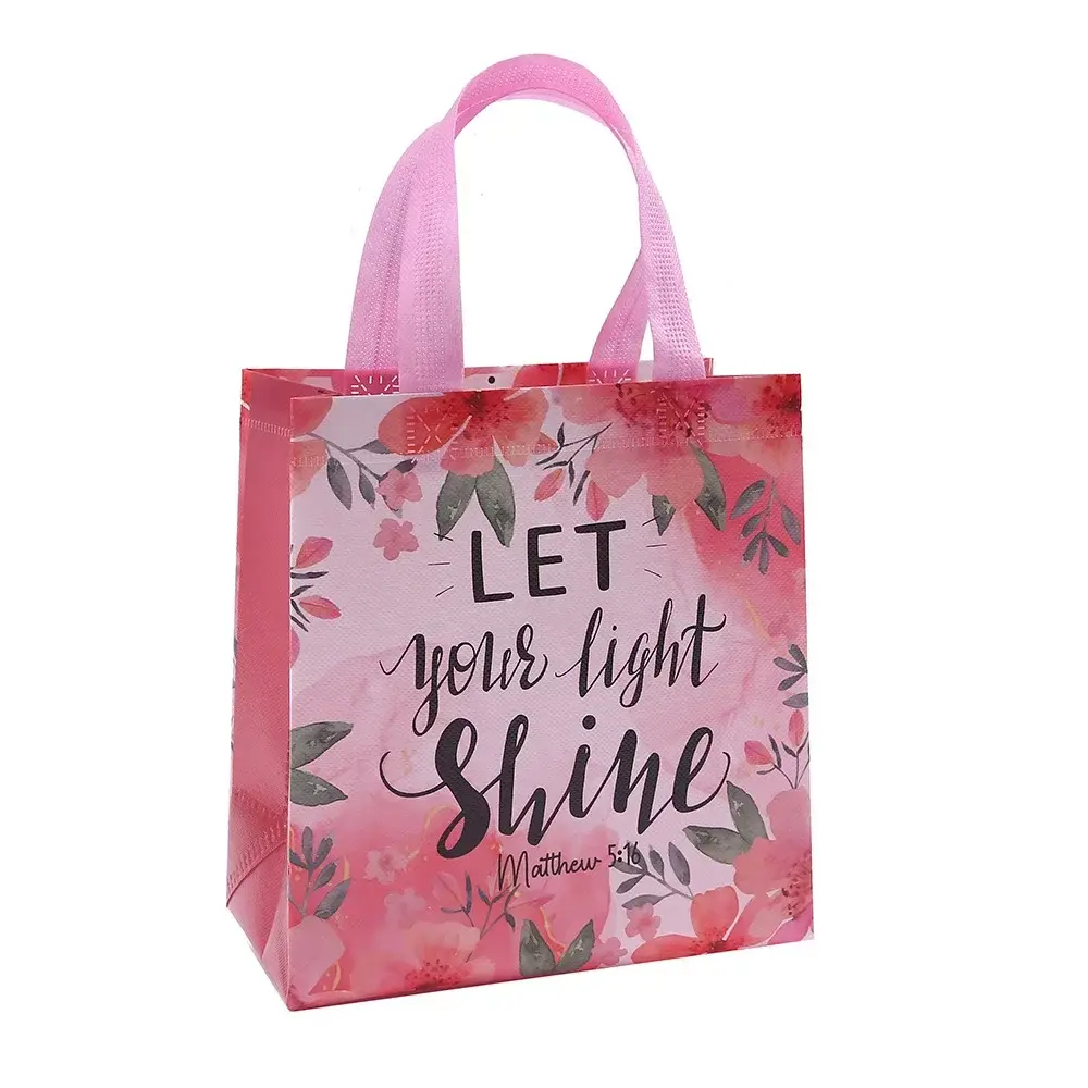 New 12pcs Bible Non-woven Hand-held Bag Laminated Printed Eco-friendly Shopping Bag for Party Supplies Gift Boxes Bags