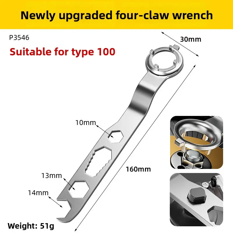 New Multi Functional Angle Grinder Wrench Precision - Polished Electroplated Wrenches Waterproof Rust - Proof & Wear - Resistant