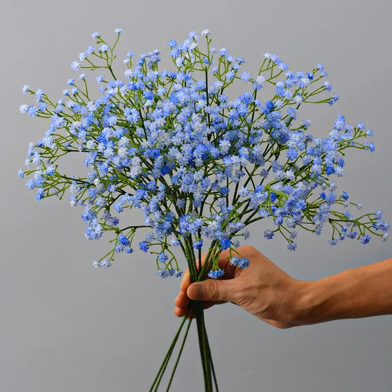 New Simulated Starry Sky with 3 Forks Soft Rubber Bundle Hand held Flowers, Simulated Flowers, Wedding Home Decor, Fake Bouquet