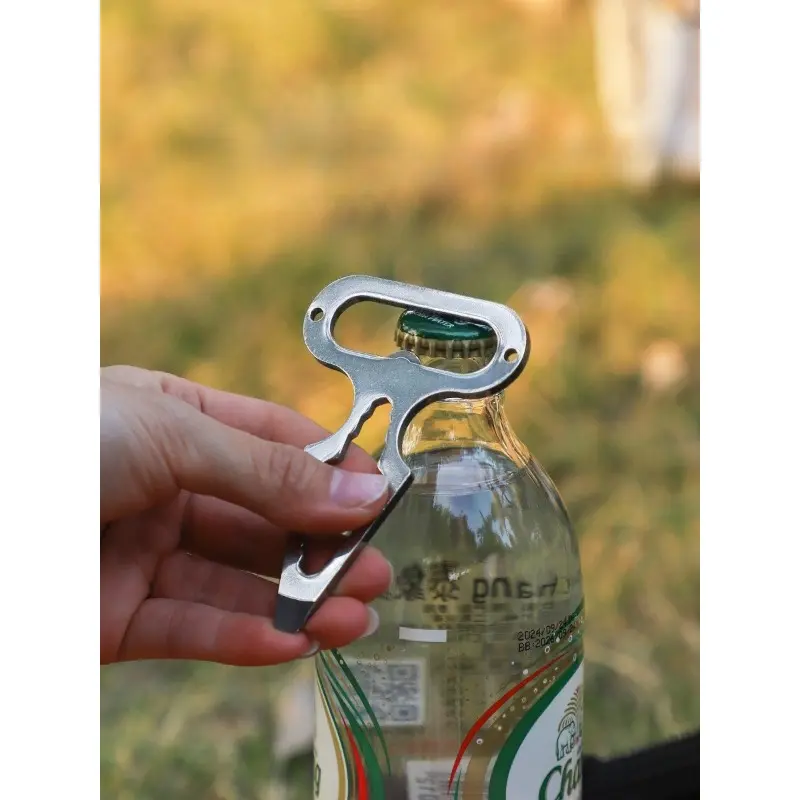 New Multifunctional Stainless Steel Keychain Tool Bottle Opener & EDC Accessory Outdoor Camping Wrench Self-defense Spike Tool