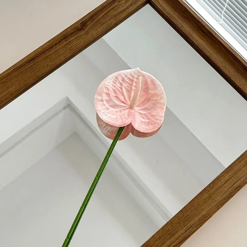 New 62CM Artificial Red Flamingo Palm Silk Flower Wedding Flower Arrangement Soft Decoration for Wedding Home Decoration