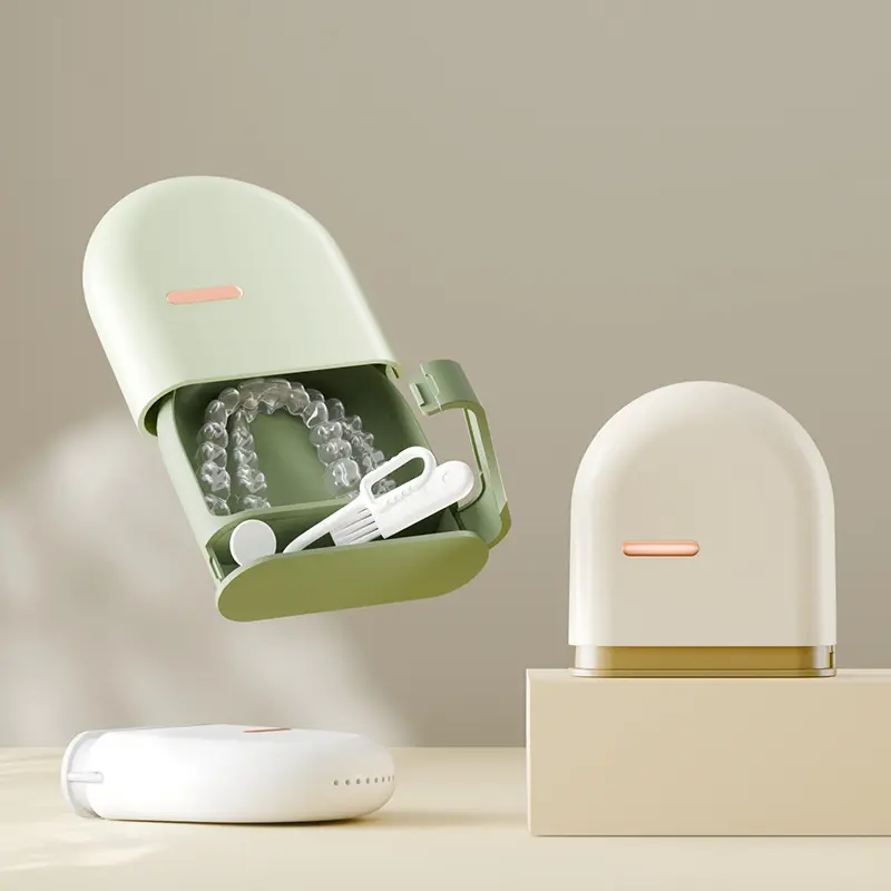 New Invisible braces box dentures orthodontic correction cleaning storage holder small items portable storage box