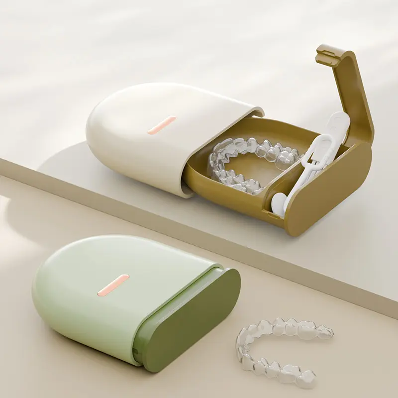 New Invisible braces box dentures orthodontic correction cleaning storage holder small items portable storage box