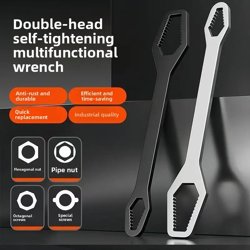 2025 New Universal Double Headed Wrench - Ended Wrench Bidirectional Opening Detachable Design Sizes 8 - 13mm & 14 - 24mm
