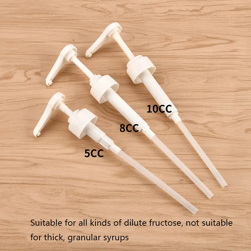 Pump Coffee Milk Tea Dispenser Syrup Pump White Liquid Dispenser For Syrup 10CC Juice Bottle Dispenser Pump