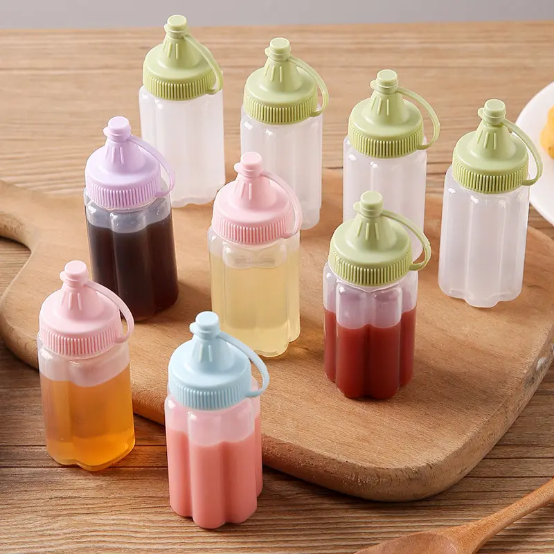 Mini Sauce Squeeze Plastic Seasoning Box Cat Claw Condiment Dressing Salad Dressing Containers For Outdoor Barbecue Camping