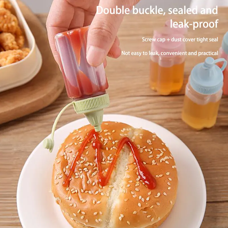 Mini Sauce Squeeze Plastic Seasoning Box Cat Claw Condiment Dressing Salad Dressing Containers For Outdoor Barbecue Camping