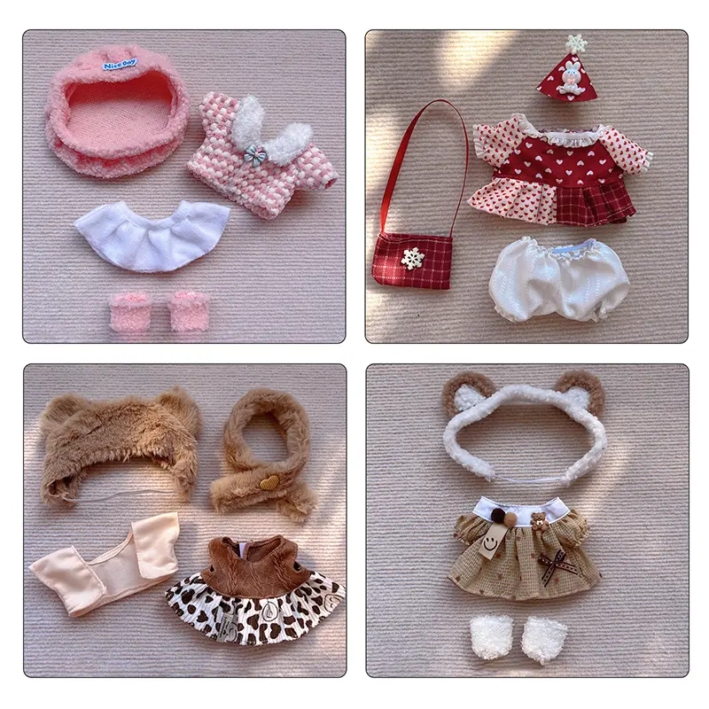 For 20cm Idol Doll Doll Clothes Outfit Accessories Cute College Dress Cosplay Plush Doll Clothes For Super Star Dolls Toys Gift