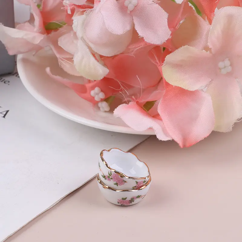 1:12 Miniature Furniture Vintage Dessert plate DIY Miniatures For Dollhouses