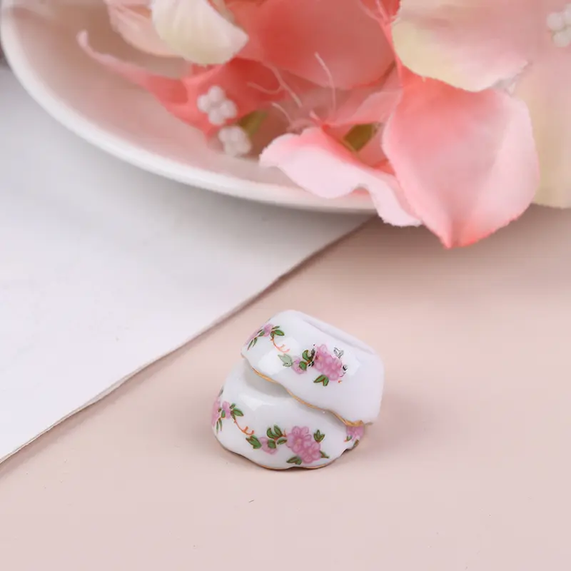 1:12 Miniature Furniture Vintage Dessert plate DIY Miniatures For Dollhouses