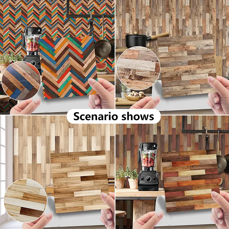 1Pc 1:12 Dollhouse Miniature Grain Floor Wallpaper Tiles Sticker Bathroom Living Room Decor Toy Doll House Accessories