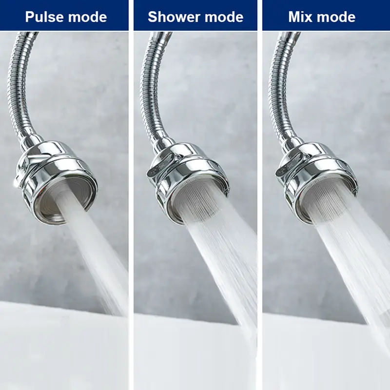 Universal 3Mode Kitchen Faucet Adapter Aerator Shower Head Pressure Home Water Saving Bubbler Splash Filter Tap Nozzle Connector
