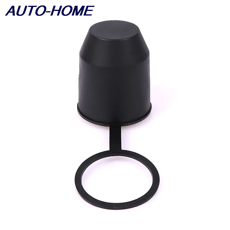 Universal 50mm Auto Tow Bar Ball Cover Accessories Durable Black Cap Towing Hitch Caravan Car Trailer Towball Protective Cover