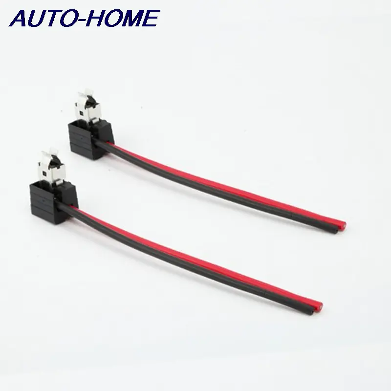 2Pcs Headlight Bulb Socket Wiring Harness Connector Plug Adapter Line For H1 Bulb Car Headlight Connection Socket