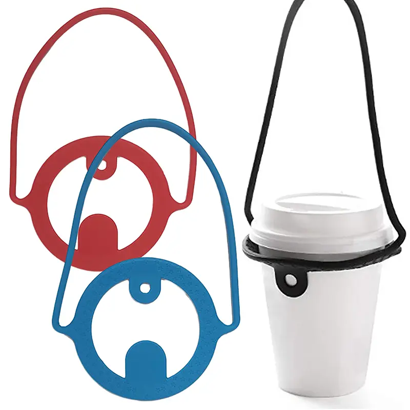 Portable Coffee Cup Carry Straps Reusable Cup Cover Hands Free Sling Beverage Mug Grip Milk Tea Carrier Holder